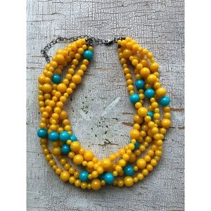 Vintage Lucite Sylvie Statement Beaded Necklace